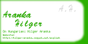 aranka hilger business card